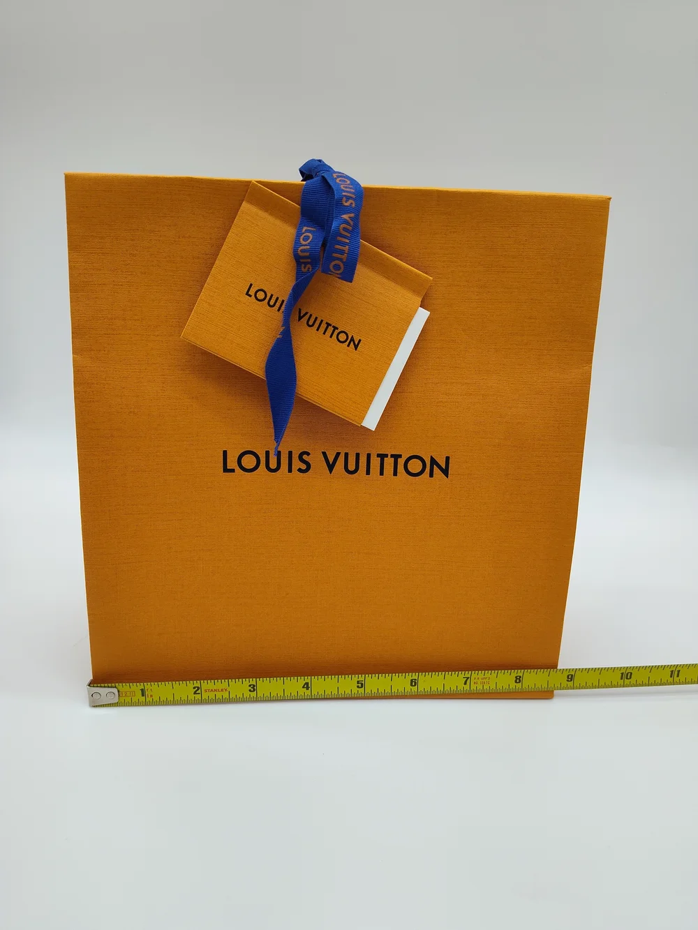 LOUIS VUITTON Fold Over Shopping Bag Booklet Blue Ribbon Boutique Packaging EUC